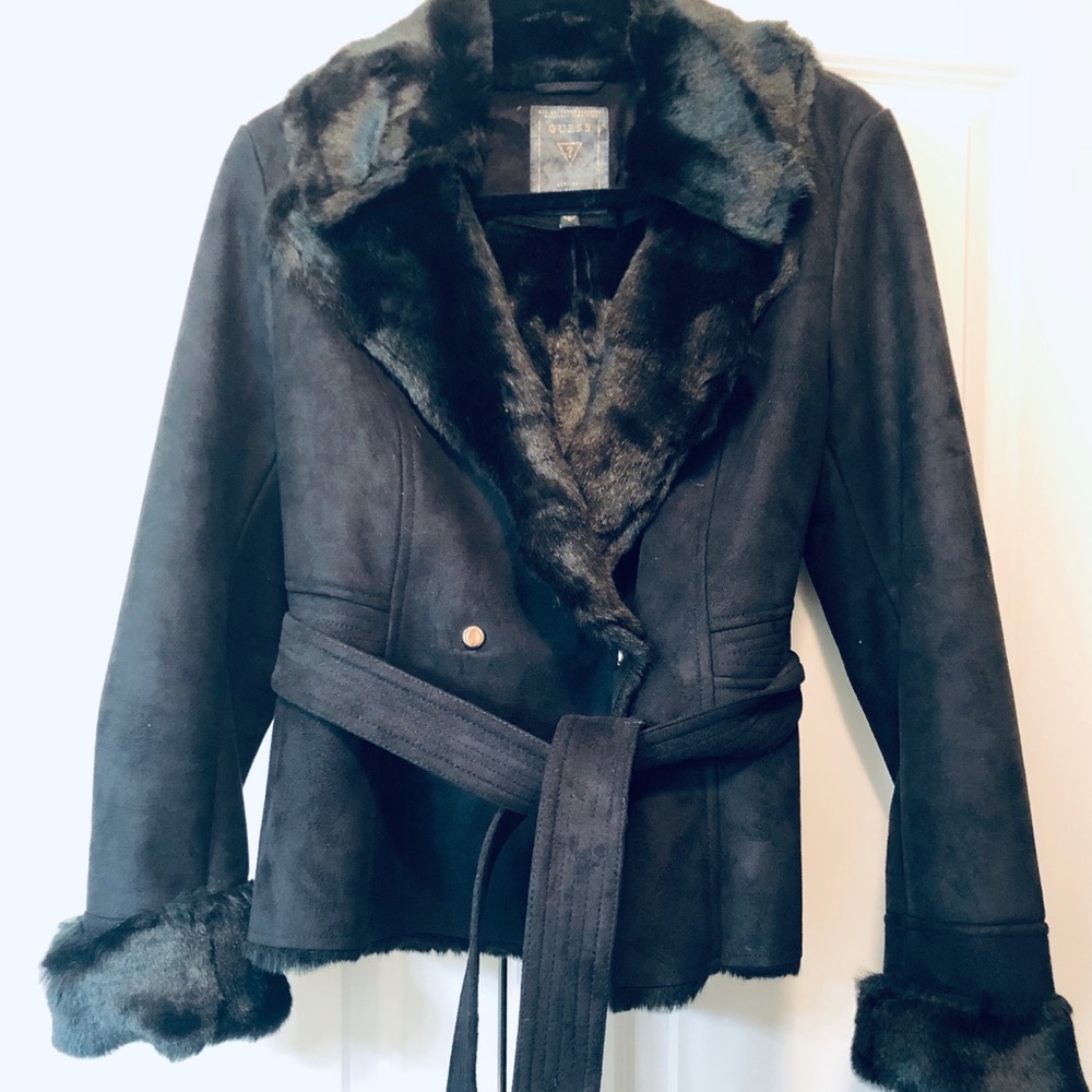 Black Suede Guess Jacket